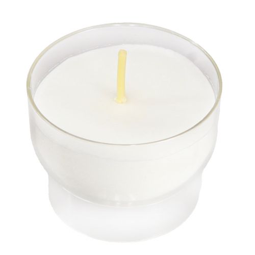 Artículo Velas votivas luces de sacrificio en blanco con cuenco Ø4,3cm 25 piezas