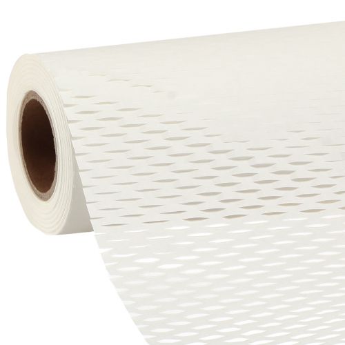 Papel de regalo en forma de panal en blanco An. 50,5 cm L. 250 cm