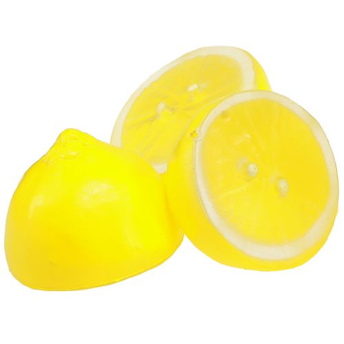 Limón decorativo mitades de limón artificial amarillo 5,5×4,5cm 36ud