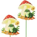 Floristik24 Tapones decorativos tapones de flores de madera decoración de ranas 6,5cm 18pcs
