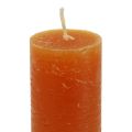 Floristik24 Velas cónicas naranja oscuro color liso Sunset 34x240mm 4ud