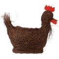 Floristik24 Cesta de plantas decorativas de Pascua pollo decorativo para plantar 36cm