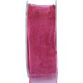 Floristik24 Cinta de gasa cinta de organza cinta decorativa organza violeta 40mm 20m