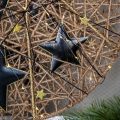 Floristik24 Adornos para árboles de Navidad estrella decorativa metal negro dorado Ø11cm 4ud