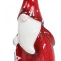 Floristik24 Figura de Papá Noel Nicolás rojo, blanco cerámica H13.5cm 2pcs