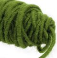 Floristik24 Hilo de mecha cordón de fieltro cordón de lana verde musgo Ø5mm 50m