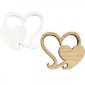 Floristik24 Madera de doble corazón, decoración dispersa corazones de boda B3cm 72 piezas