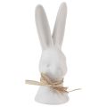 Floristik24 Decoración cabeza de conejo conejito de Pascua conejo blanco cerámica 17cm