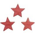 Floristik24 Decoración de estrellas de madera Decoración navideña estrellas rosa brillo Ø5cm 8ud