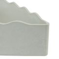 Floristik24 Cuenco plástico corazón macetero blanco gris 21×14,5×5,5cm