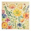 Floristik24 Servilletas primavera mariposas flores 33x33cm 20ud