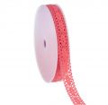 Floristik24 Cinta de encaje cinta decorativa cinta de regalo rosa W18mm L20m