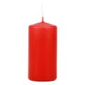 Floristik24 Velas de pilar rojas velas de Adviento velas rojas 100/50mm 24ud