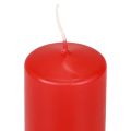Floristik24 Velas de pilar rojas velas de Adviento velas rojas 100/50mm 24ud