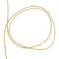 Floristik24 Hilo de mecha cordón de lana cordón de fieltro hilo de lana amarillo Ø3mm 100m