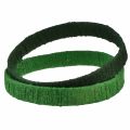 Floristik24 Anillo decorativo lazo decorativo de yute verde verde oscuro 4cm Ø30cm 2ud