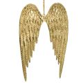 Floristik24 Alas de ángel para colgar alas de metal dorado 12×19cm 2ud