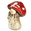 Floristik24 Set de 6 figuras de gnomos de cuento de hadas - rojo con puntos blancos, 7,5 cm - decoración mágica para el jardín y el hogar