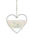 Floristik24 Anillo decorativo de metal con forma de corazón para colgar con hierbas silvestres L 31,5 cm 2 unidades