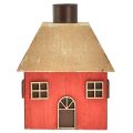 Floristik24 Portavelas casa navideña madera rojo 9×9×11cm 2ud