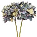 Floristik24 Flores artificiales en hortensia azul grande Ø15cm L58cm 2ud