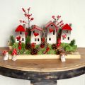 Floristik24 Set de 6 figuras de gnomos de cuento de hadas - rojo con puntos blancos, 7,5 cm - decoración mágica para el jardín y el hogar