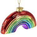 Floristik24 Adorno de arcoíris de cristal: decoración festiva para el árbol de Navidad con colores brillantes