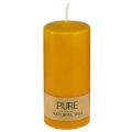 Floristik24 Vela de pilar PURE velas Wenzel miel amarilla 130/60mm