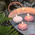 Floristik24 Velas flotantes Velas flotantes rosa Ø4,5cm H3cm 8ud