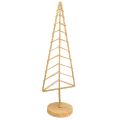 Floristik24 Adorno para árbol de Navidad con base madera metal natural 18x12x51cm