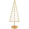 Floristik24 Adorno para árbol de Navidad con base madera metal natural 18x12x51cm