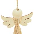 Floristik24 Angel de navidad decoracion arbol de navidad angel rafia 11cm 12uds
