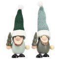 Floristik24 Enanos navideños decoración gnomos madera verde menta Al.14cm 6 piezas